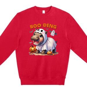 Halloween Boo Deng Moo Deng Hippo Cute Premium Crewneck Sweatshirt