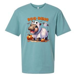 Halloween Boo Deng Moo Deng Hippo Cute Sueded Cloud Jersey T-Shirt