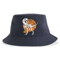 Halloween Boy Dinosaur Skeleton T Rex Scary Pumpkin Moon Sustainable Bucket Hat