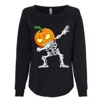 Halloween Boy Dabbing Skeleton Scary Pumpkin Jack O Lantern Womens California Wash Sweatshirt