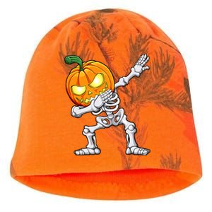 Halloween Boy Dabbing Skeleton Scary Pumpkin Jack O Lantern Kati - Camo Knit Beanie