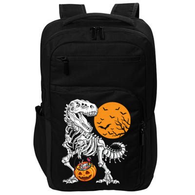 Halloween Boy Dinosaur Skeleton T Rex Scary Pumpkin Moon 5036 Impact Tech Backpack