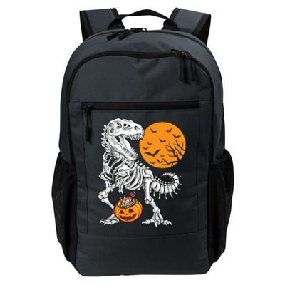 Halloween Boy Dinosaur Skeleton T Rex Scary Pumpkin Moon 5036 Daily Commute Backpack