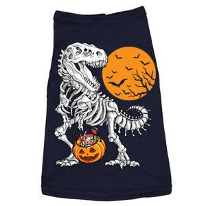 Halloween Boy Dinosaur Skeleton T Rex Scary Pumpkin Moon 5036 Doggie Tank