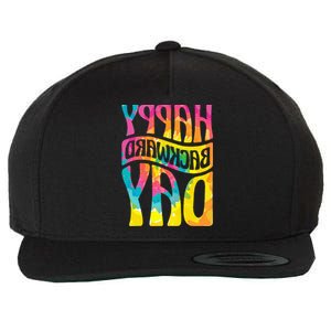 Happy Backward Day and Backward Reversed Day Wool Snapback Cap