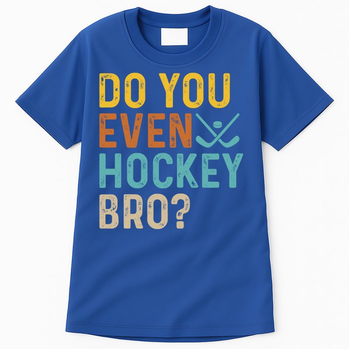 Hockey Bro? Do You Even Lift Bro? Funny Hockey Product Gift Tall T-Shirt