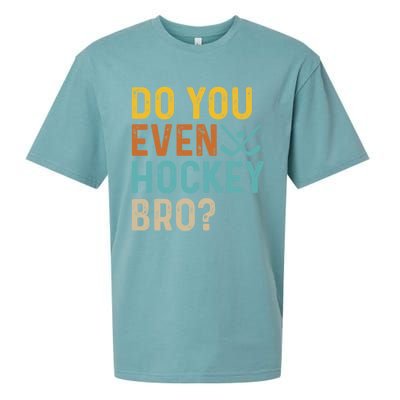 Hockey Bro? Do You Even Lift Bro? Funny Hockey Product Gift Sueded Cloud Jersey T-Shirt