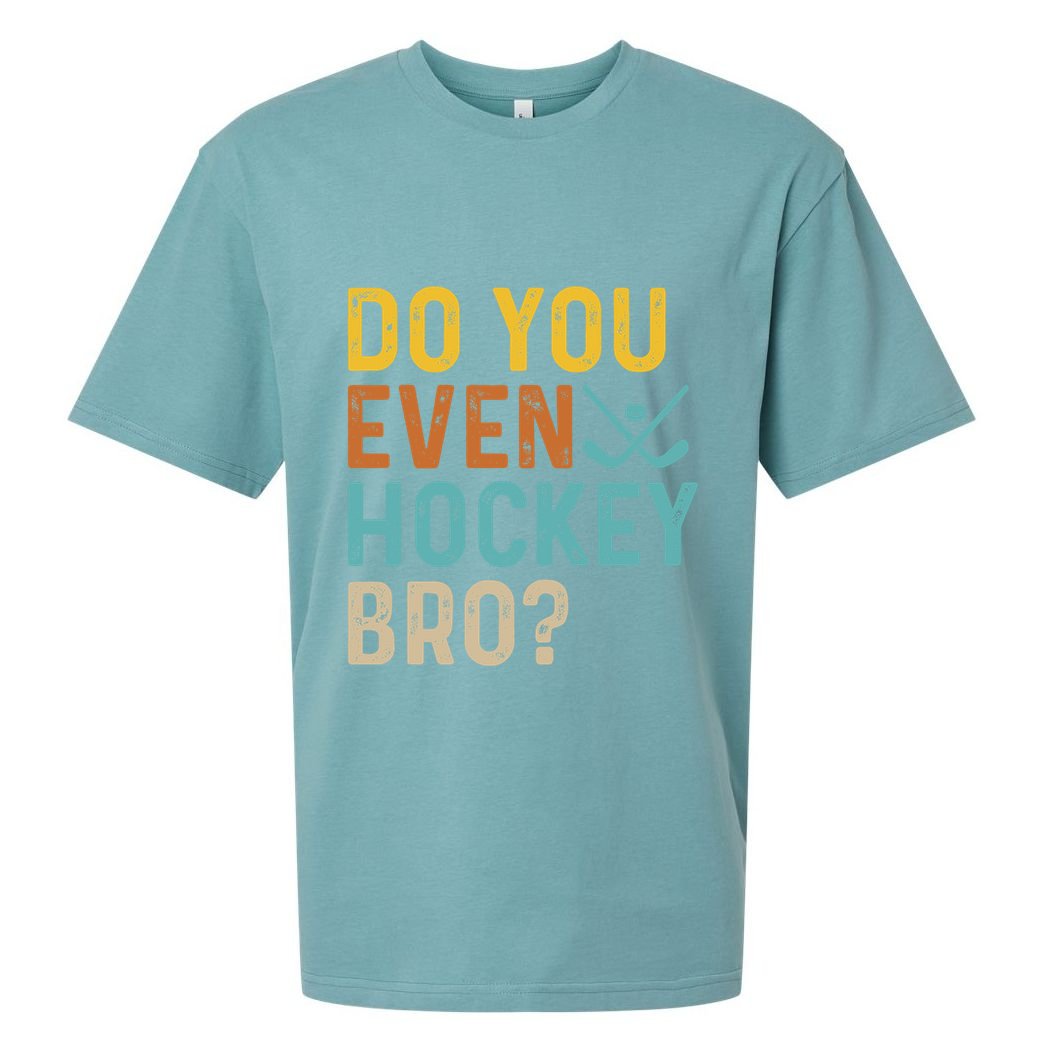 Hockey Bro? Do You Even Lift Bro? Funny Hockey Product Cool Gift Sueded Cloud Jersey T-Shirt