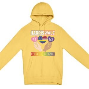 Harriswalz : Bridging Divides Building Unity Funny Gift Premium Pullover Hoodie