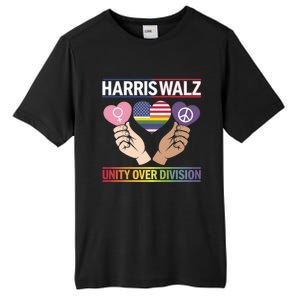 Harriswalz : Bridging Divides Building Unity Funny Gift Tall Fusion ChromaSoft Performance T-Shirt