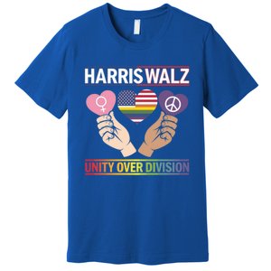 Harriswalz : Bridging Divides Building Unity Funny Gift Premium T-Shirt