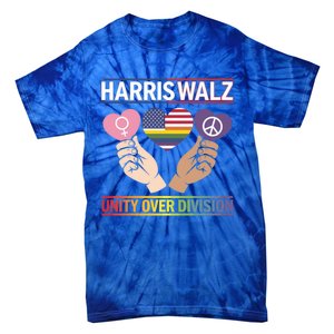 Harriswalz : Bridging Divides Building Unity Funny Gift Tie-Dye T-Shirt