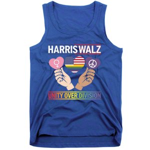 Harriswalz : Bridging Divides Building Unity Funny Gift Tank Top