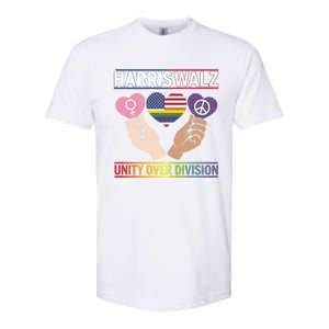 Harriswalz : Bridging Divides Building Unity Funny Gift Softstyle CVC T-Shirt