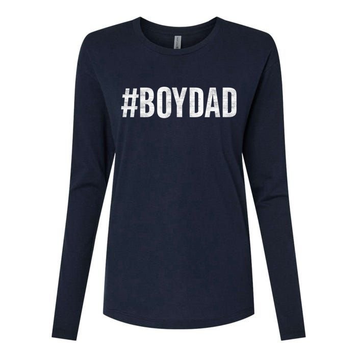 Hashtag Boy Dad Gift For Dad's With Sons Family Gift Womens Cotton Relaxed Long Sleeve T-Shirt