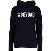 Hashtag Boy Dad Gift For Dad's With Sons Family Gift Womens Funnel Neck Pullover Hood