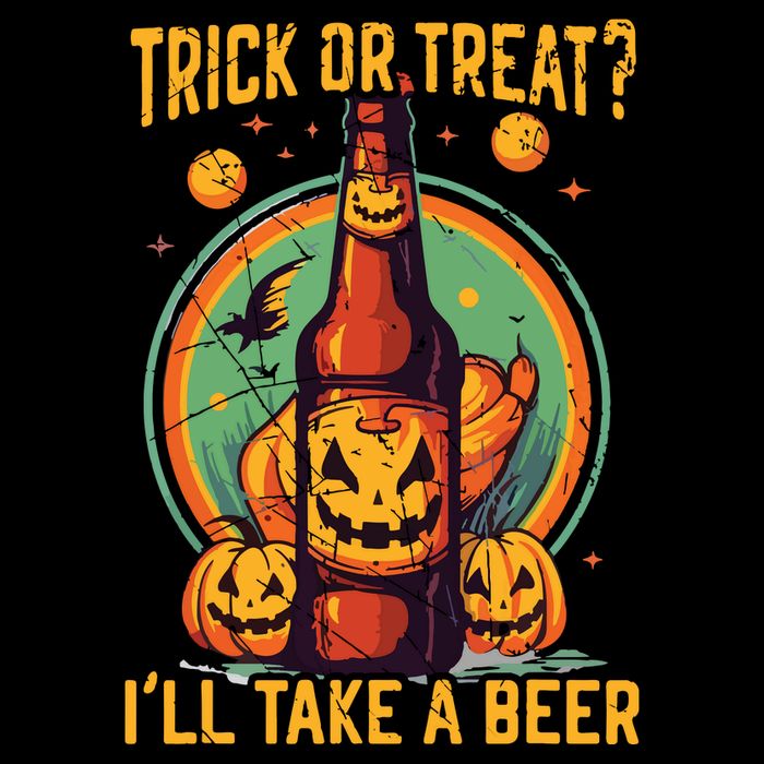 Halloween Beer Drinker Trick Or Treat Spooky Alcoholic 16 in Basic Backpack