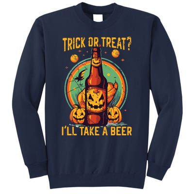 Halloween Beer Drinker Trick Or Treat Spooky Alcoholic Tall Sweatshirt