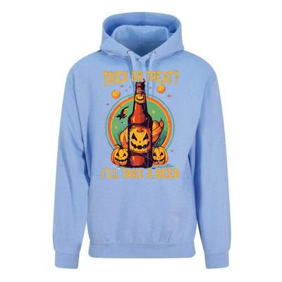 Halloween Beer Drinker Trick Or Treat Spooky Alcoholic Unisex Surf Hoodie