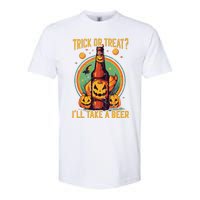 Halloween Beer Drinker Trick Or Treat Spooky Alcoholic Softstyle CVC T-Shirt