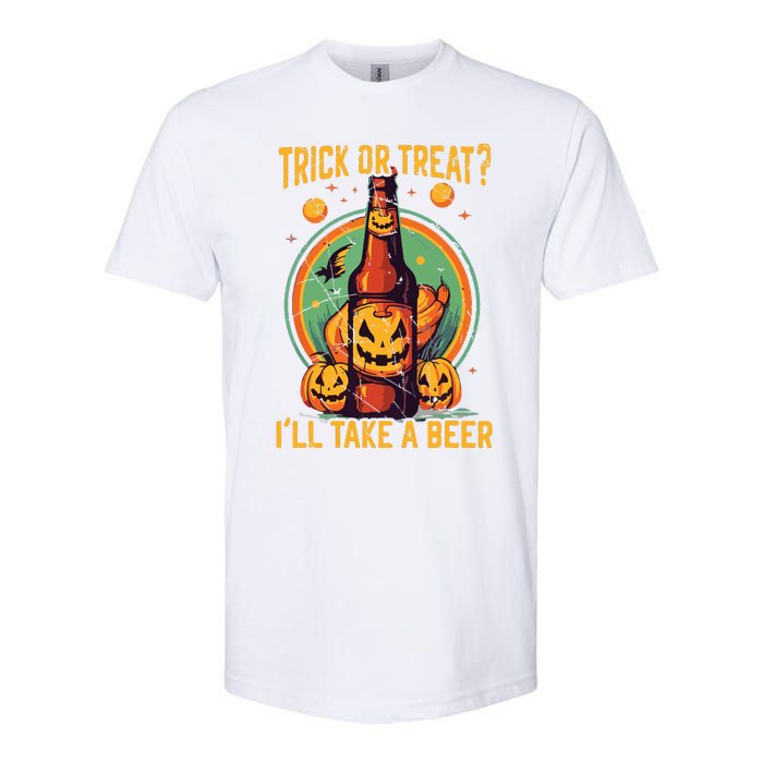 Halloween Beer Drinker Trick Or Treat Spooky Alcoholic Softstyle CVC T-Shirt