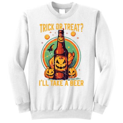 Halloween Beer Drinker Trick Or Treat Spooky Alcoholic Sweatshirt