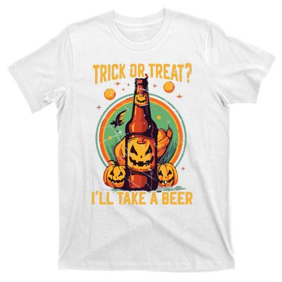 Halloween Beer Drinker Trick Or Treat Spooky Alcoholic T-Shirt