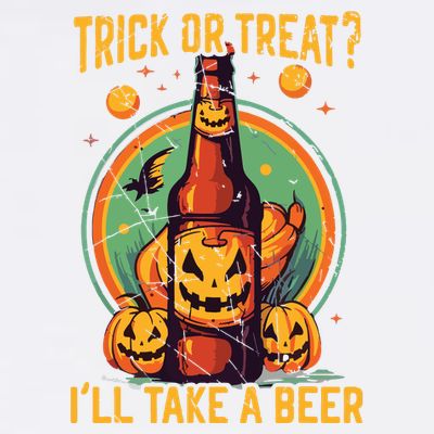 Halloween Beer Drinker Trick Or Treat Spooky Alcoholic T-Shirt