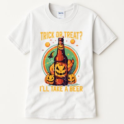 Halloween Beer Drinker Trick Or Treat Spooky Alcoholic Tall T-Shirt