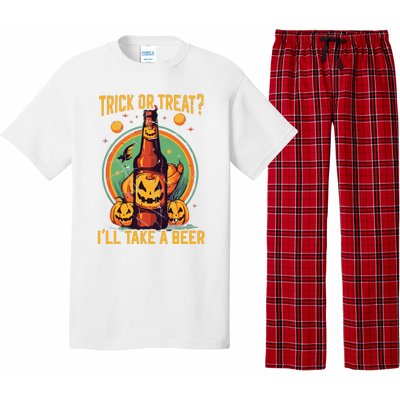 Halloween Beer Drinker Trick Or Treat Spooky Alcoholic Pajama Set