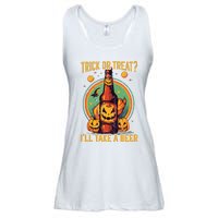 Halloween Beer Drinker Trick Or Treat Spooky Alcoholic Ladies Essential Flowy Tank