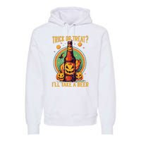 Halloween Beer Drinker Trick Or Treat Spooky Alcoholic Premium Hoodie