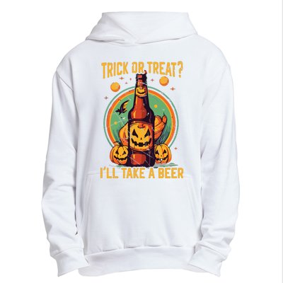 Halloween Beer Drinker Trick Or Treat Spooky Alcoholic Urban Pullover Hoodie