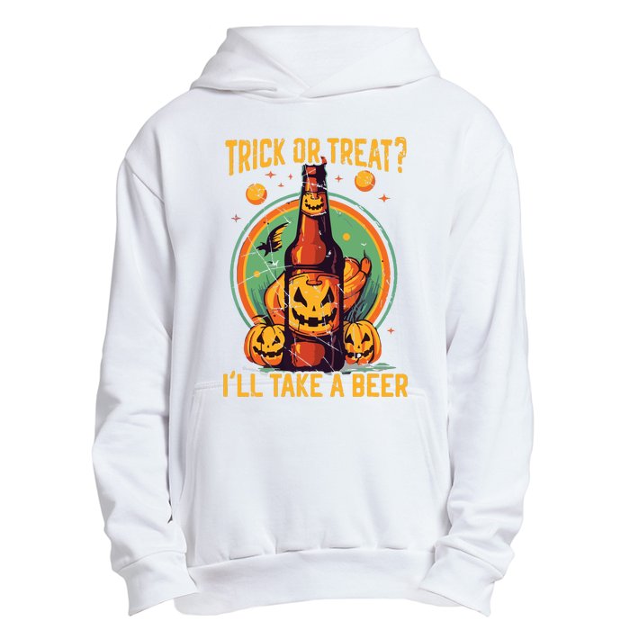 Halloween Beer Drinker Trick Or Treat Spooky Alcoholic Urban Pullover Hoodie