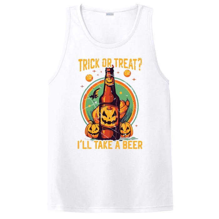 Halloween Beer Drinker Trick Or Treat Spooky Alcoholic PosiCharge Competitor Tank