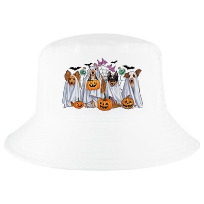 Halloween Boo Dogs Ghost Pumpkins Spooky Dog Lover Outfit Cool Comfort Performance Bucket Hat