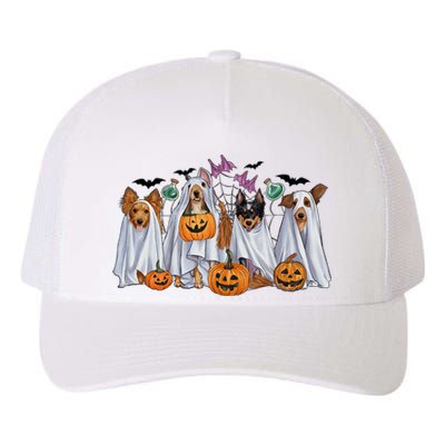 Halloween Boo Dogs Ghost Pumpkins Spooky Dog Lover Outfit Yupoong Adult 5-Panel Trucker Hat