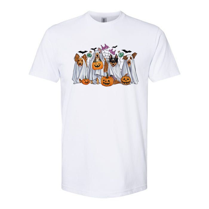 Halloween Boo Dogs Ghost Pumpkins Spooky Dog Lover Outfit Softstyle CVC T-Shirt