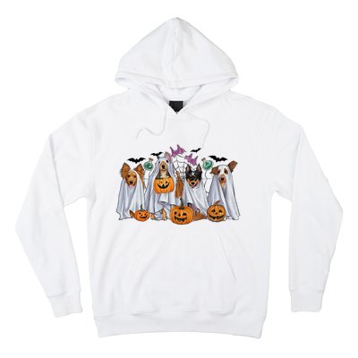 Halloween Boo Dogs Ghost Pumpkins Spooky Dog Lover Outfit Hoodie