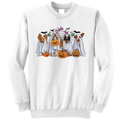 Halloween Boo Dogs Ghost Pumpkins Spooky Dog Lover Outfit Sweatshirt