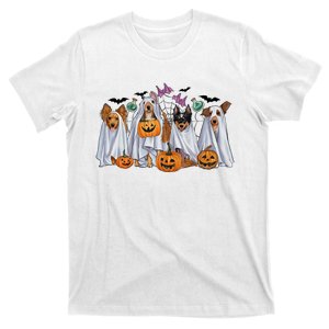 Halloween Boo Dogs Ghost Pumpkins Spooky Dog Lover Outfit T-Shirt