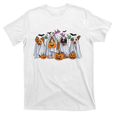 Halloween Boo Dogs Ghost Pumpkins Spooky Dog Lover Outfit T-Shirt