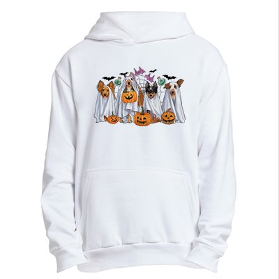 Halloween Boo Dogs Ghost Pumpkins Spooky Dog Lover Outfit Urban Pullover Hoodie