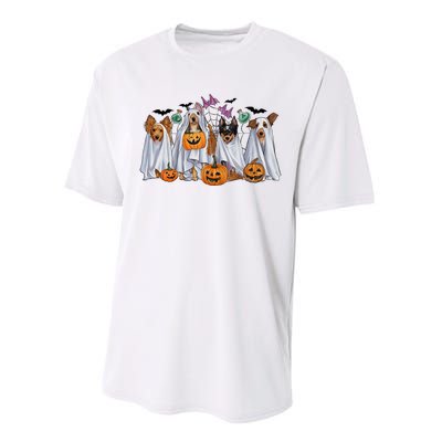 Halloween Boo Dogs Ghost Pumpkins Spooky Dog Lover Outfit Performance Sprint T-Shirt