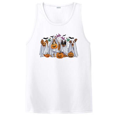 Halloween Boo Dogs Ghost Pumpkins Spooky Dog Lover Outfit PosiCharge Competitor Tank