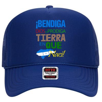 Honduras Bendiga Dios High Crown Mesh Back Trucker Hat