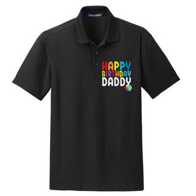 Happy Birthday Daddy Cute Dads Birthday Gift Dry Zone Grid Polo