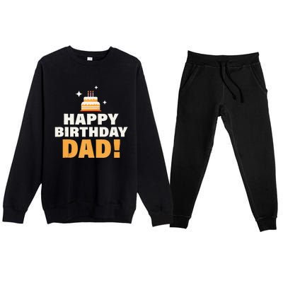 Happy Birthday Dad BDay Papa Birthday Dad Tank Top Premium Crewneck Sweatsuit Set