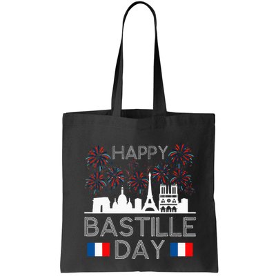 Happy Bastille Day France Paris French Flag Fireworks Bag