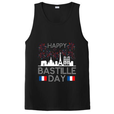 Happy Bastille Day France Paris French Flag Fireworks PosiCharge Competitor Tank
